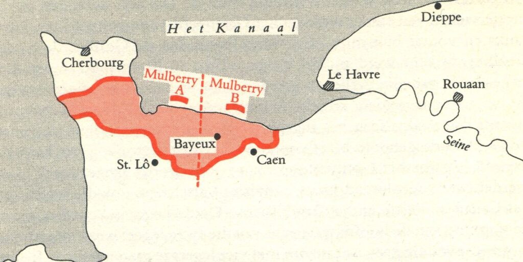 Situatie op 17 juni 1944.