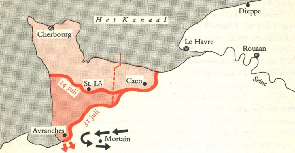 Situatie tussen 24 en 31 juli 1944.