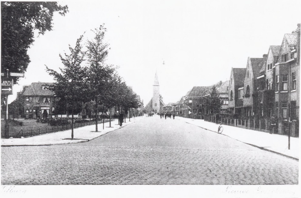 1930 Nieuwe Bosscheweg en Sacramentskerk.