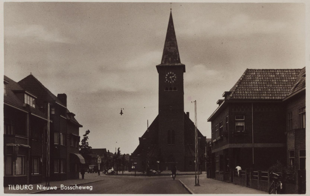 1940 Nieuwe Bosscheweg en Sacramentskerk.