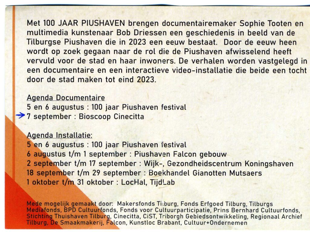 Film 100 jaar Piushaven