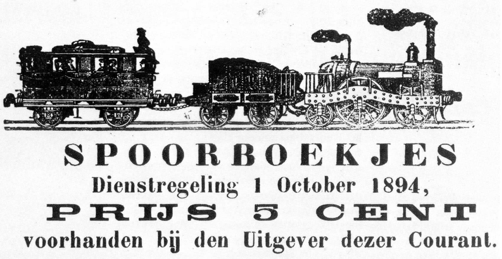 1894 Advertentie spoorboekjes in de Nieuwe Tilburgsche Courant, 5 oktober 1894.