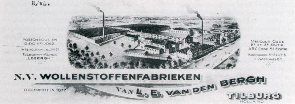 1900 Briefhoofd van L.E. den Bergh. Rechts de St.Josephstraat.