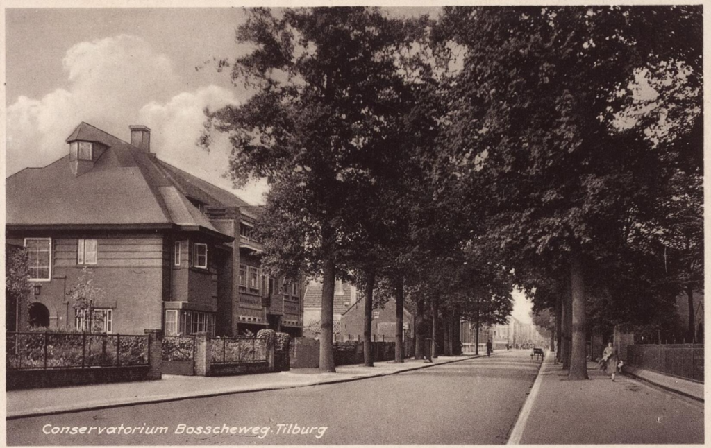 1935 Bosscheweg. Links het Conservatorium.