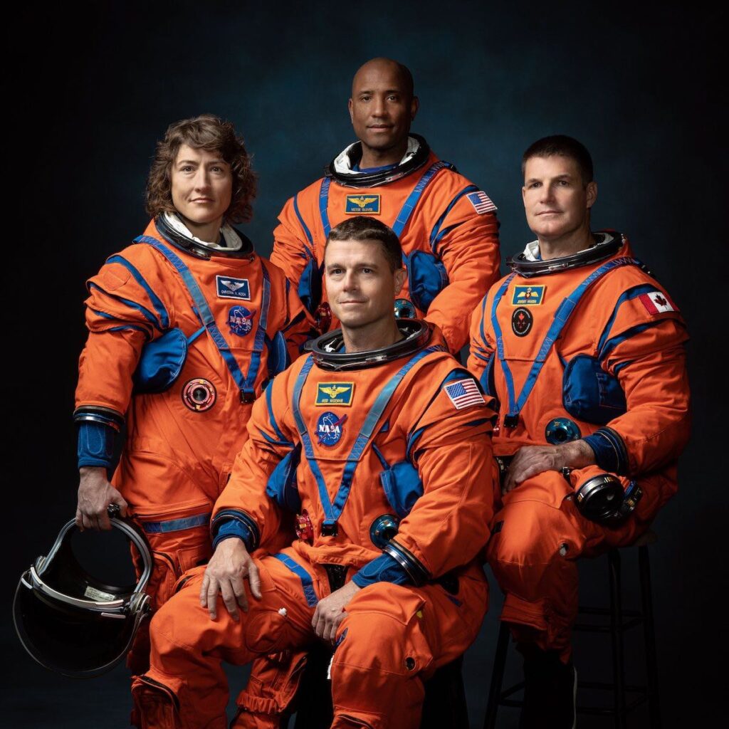 Crew Artemis II in april 2023