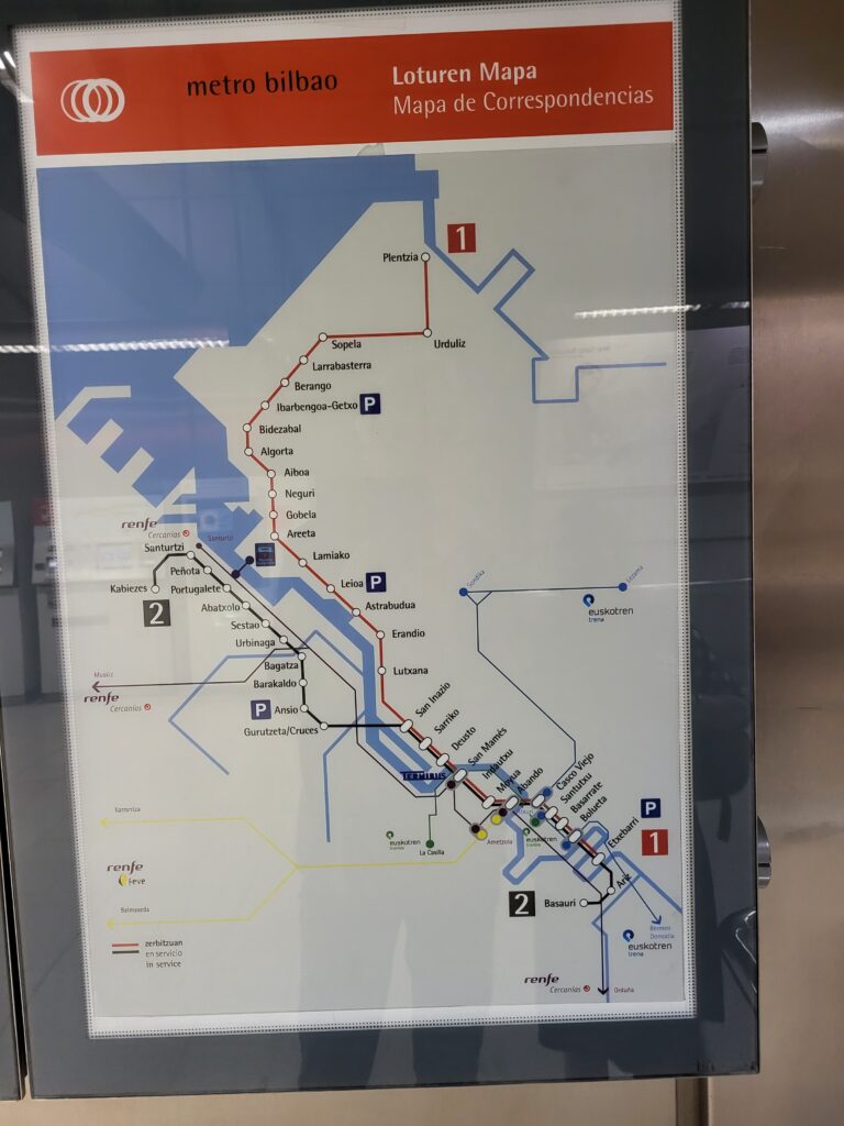 Bilbao metro map 2