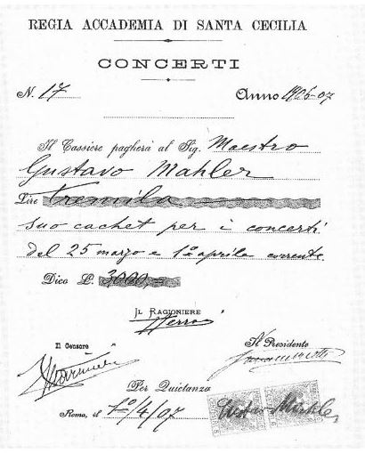 Contract voor concerten op 25-03-1907 en 01-04-1907
