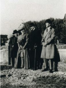 Gustav en Alma Mahler met vrienden in Rome 1907