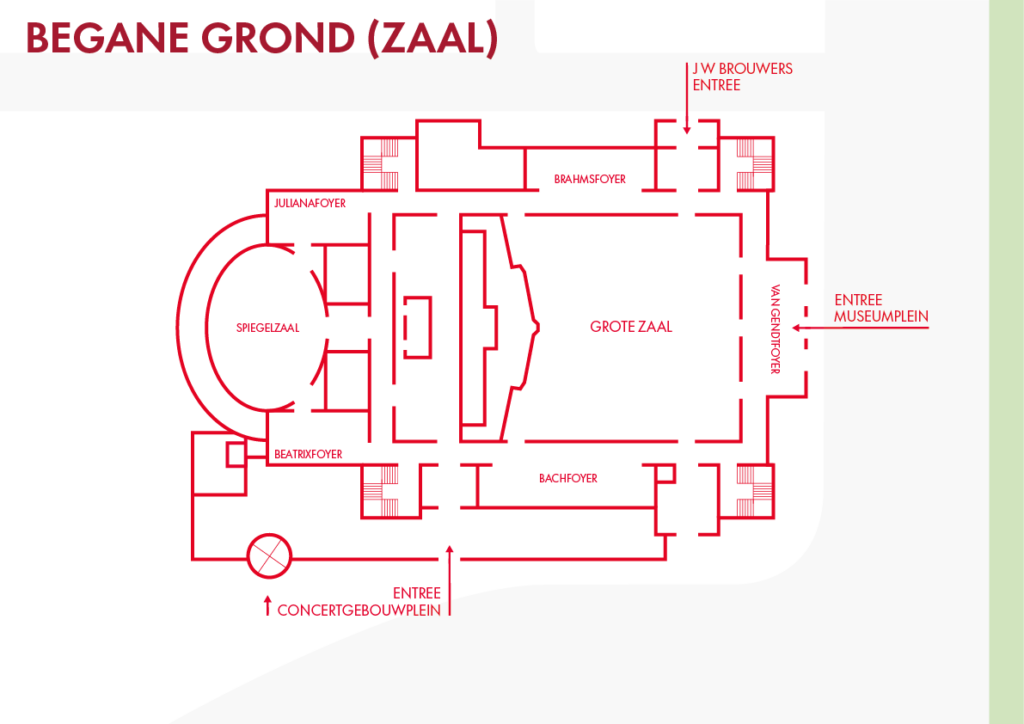 Concertgebouw plattegrond begane grond 2024