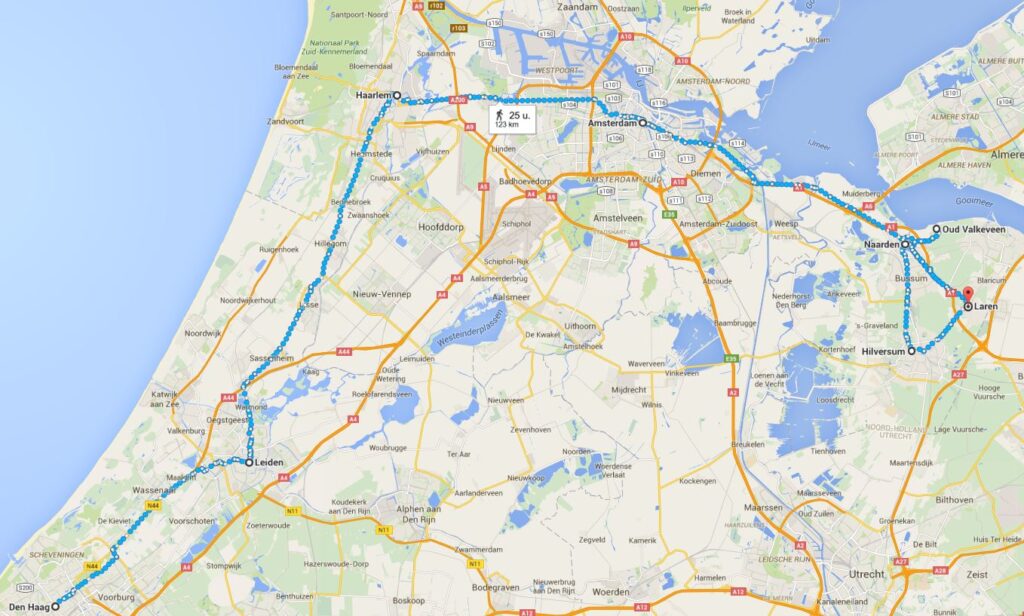 Gustav Mahler in the Netherlands (map)