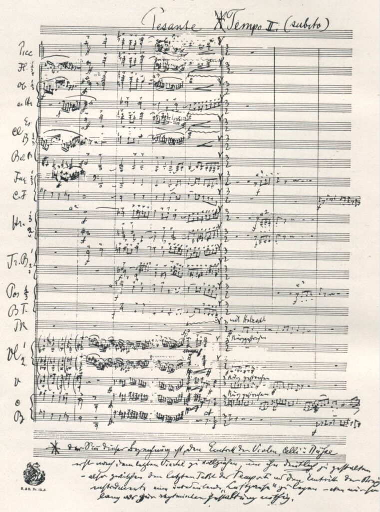 Symphony No. 7 movement 5 owned by Mengelberg