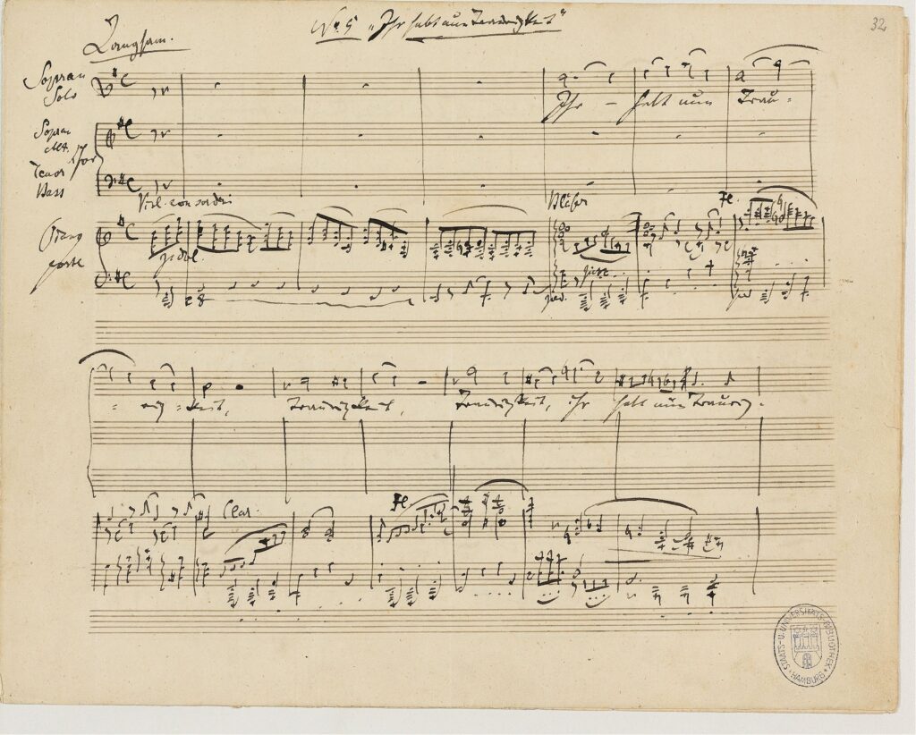Johannes Brahms Ein deutsches Requiem orginele partituur