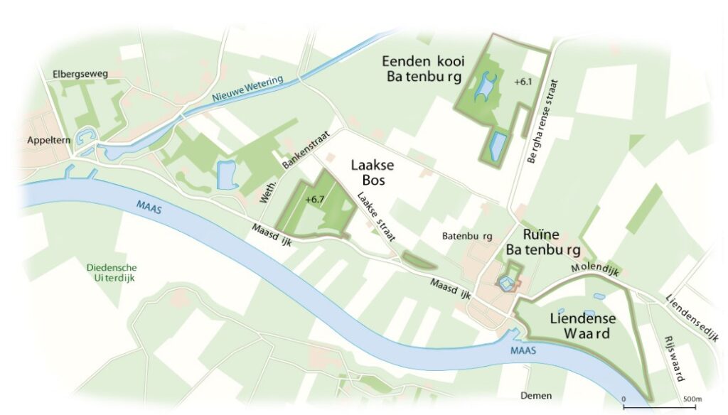 Kasteel Batenburg kaart