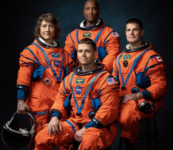 Artemis II Crew: Christina Koch, Victor Glover, Reid Wiseman, Jeremy Hansen