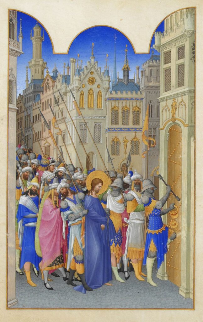 Les Très Riches Heures du duc de Berry - Christus wordt voorgeleid