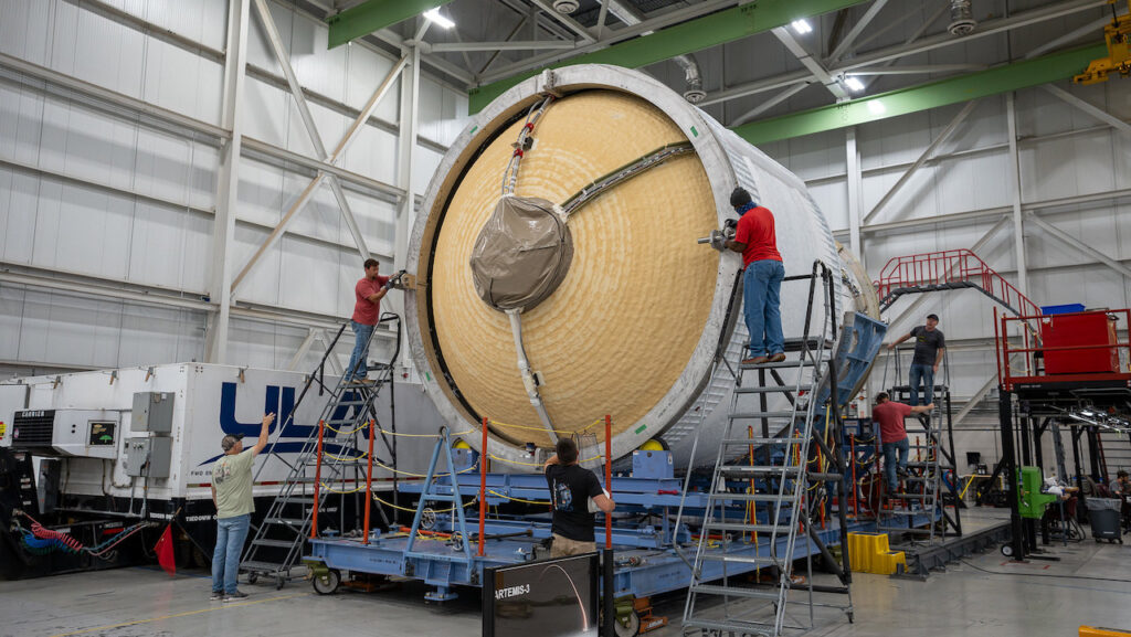 Artemis III ICPS prepped for Shipment from ULA, Alabama to Florida
